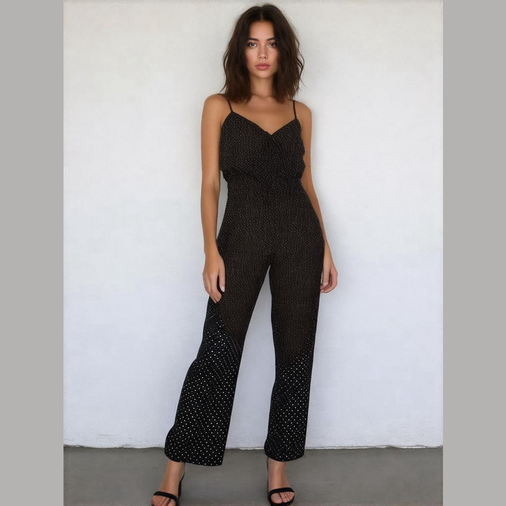 Garage Wide Leg Polka Dot Spaghetti Strap Jumpsuit